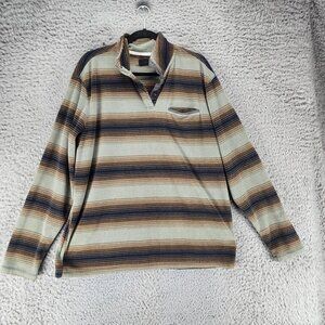 Dakota Sweater Mens XL Green Striped Long Sleeve Pullover *GUC*